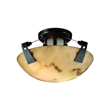 LumenAriaCollection - 14" Semi-Flush Bowl w/ Tapered Clips